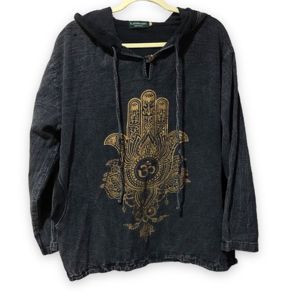 Kathmandu Tops Kathmandu Hasma Hand Om Hoodie Size Xl Poshmark